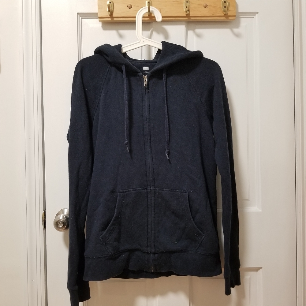 ♠ Uniqlo Dark Navy Hoodie Women Size M